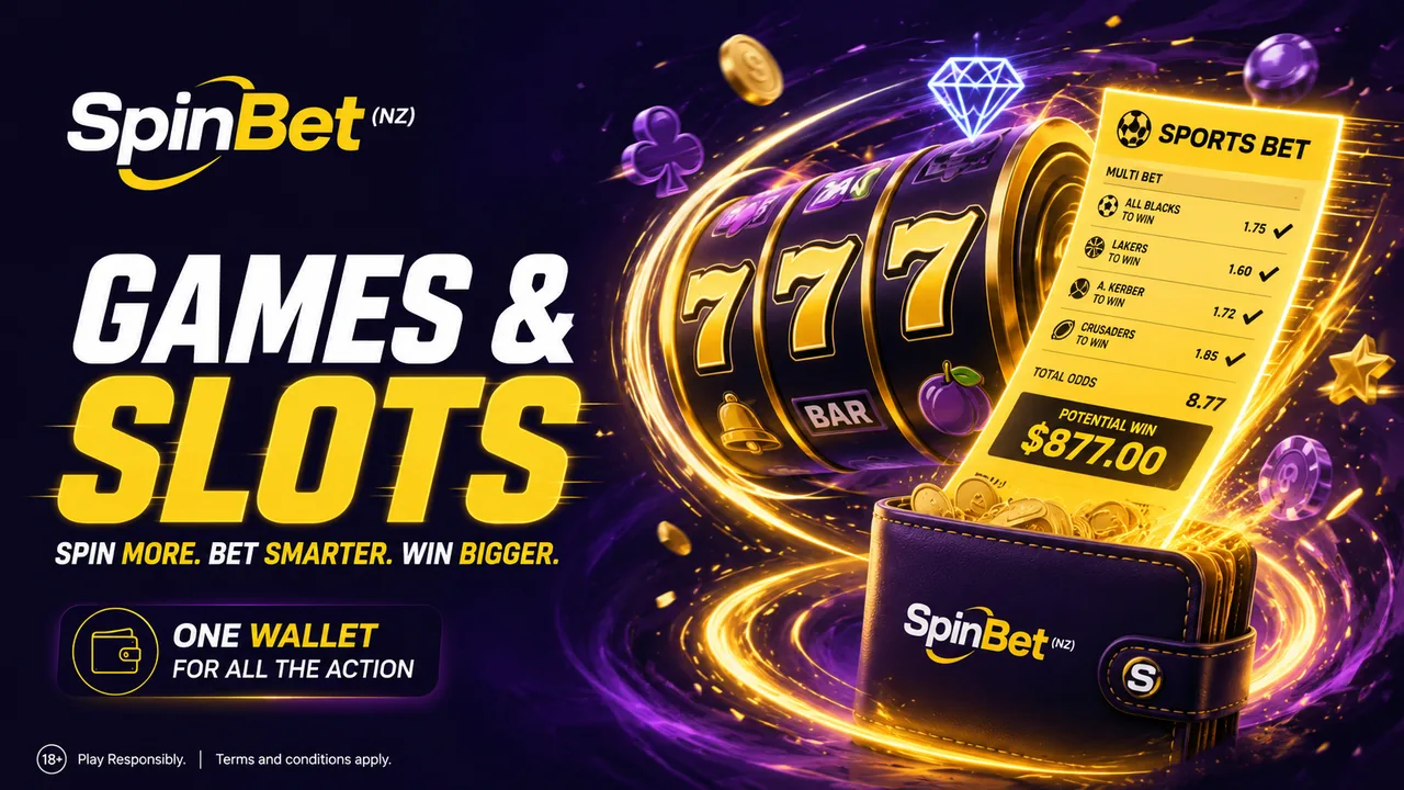 SpinBet games and pokies lobby
